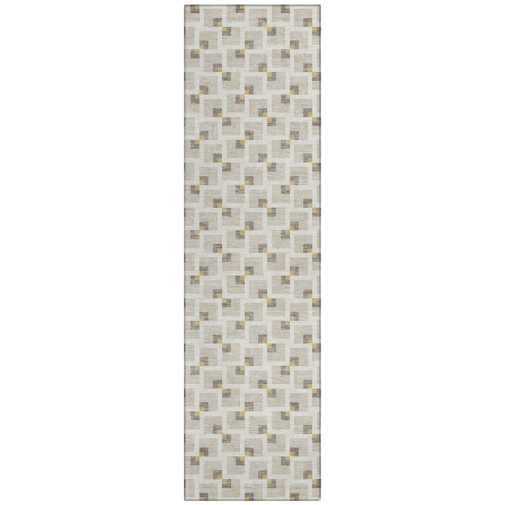 Machine Washable Indoor/Outdoor Chantille ACN2602 Brown 2'3" x 7'6" Runner Rug. Picture 1
