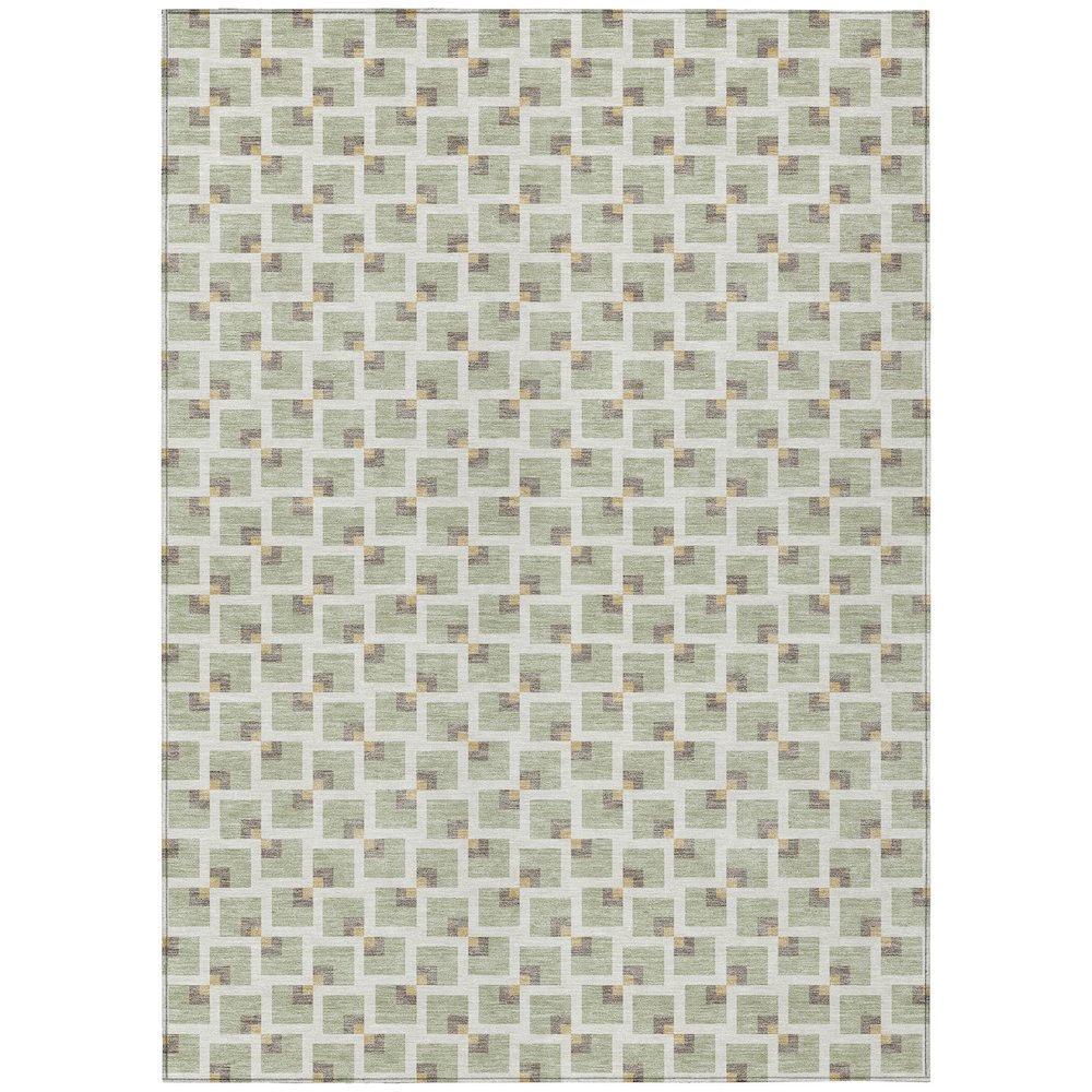 Machine Washable Indoor/Outdoor Chantille ACN2602 Green 2'6" x 3'10" Rug. Picture 1