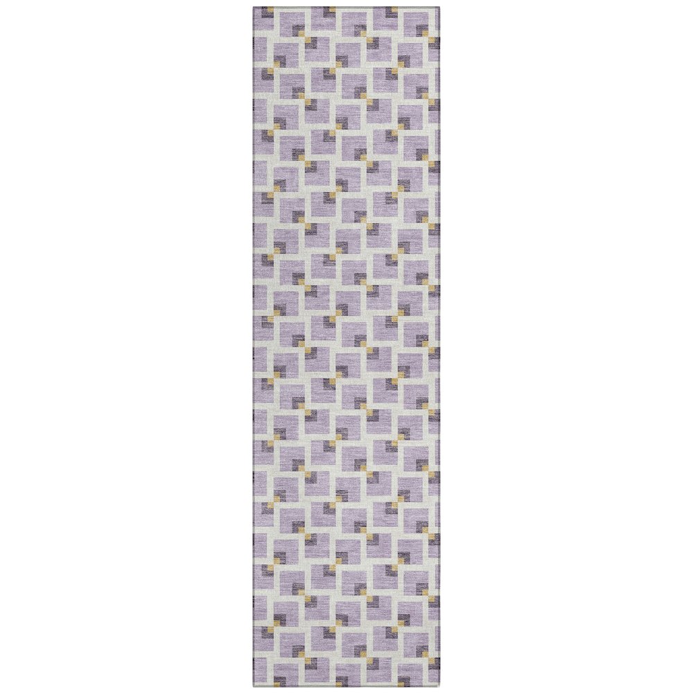 Machine Washable Indoor/Outdoor Chantille ACN2602 Purple 2'3" x 7'6" Runner Rug. Picture 1
