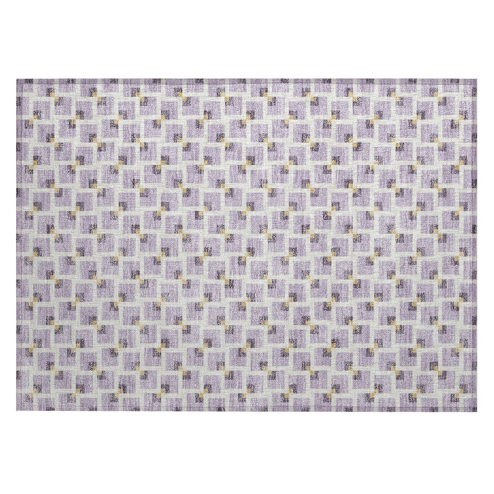 Machine Washable Indoor/Outdoor Chantille ACN2602 Purple 1'8" x 2'6" Rug. Picture 1