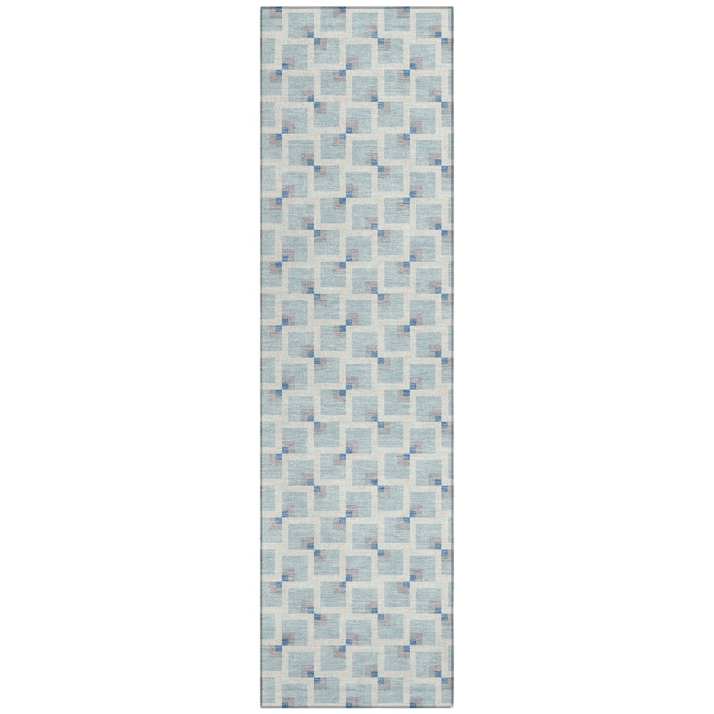 Machine Washable Indoor/Outdoor Chantille ACN2602 Blue 2'3" x 7'6" Runner Rug. Picture 1