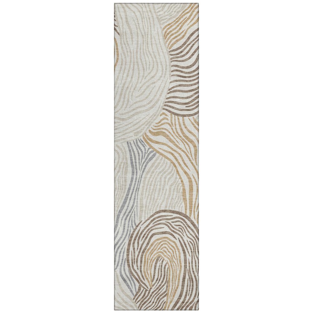 Machine Washable Indoor/Outdoor Chantille ACN2603 Ivory 2'3" x 7'6" Runner Rug. Picture 1