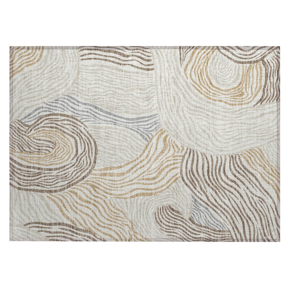 Machine Washable Indoor/Outdoor Chantille ACN2603 Ivory 1'8" x 2'6" Rug. Picture 1