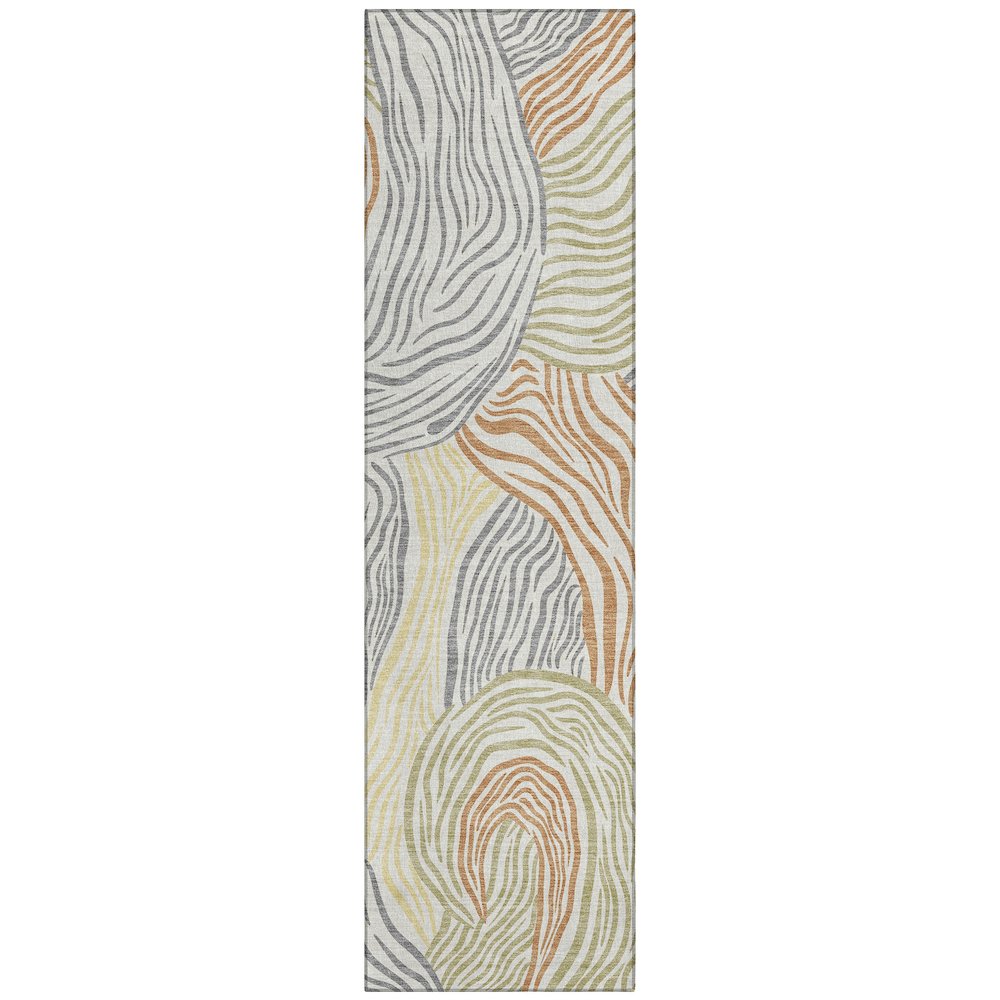 Machine Washable Indoor/Outdoor Chantille ACN2603 Ivory 2'3" x 7'6" Runner Rug. Picture 1