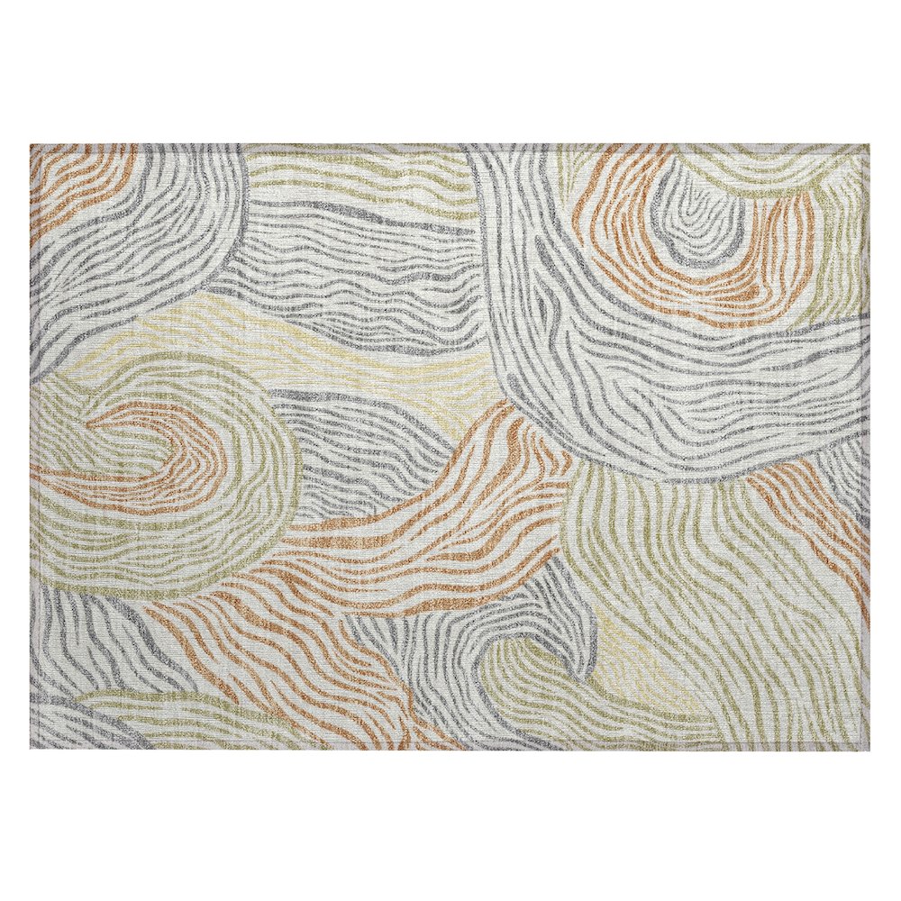 Machine Washable Indoor/Outdoor Chantille ACN2603 Ivory 1'8" x 2'6" Rug. Picture 1