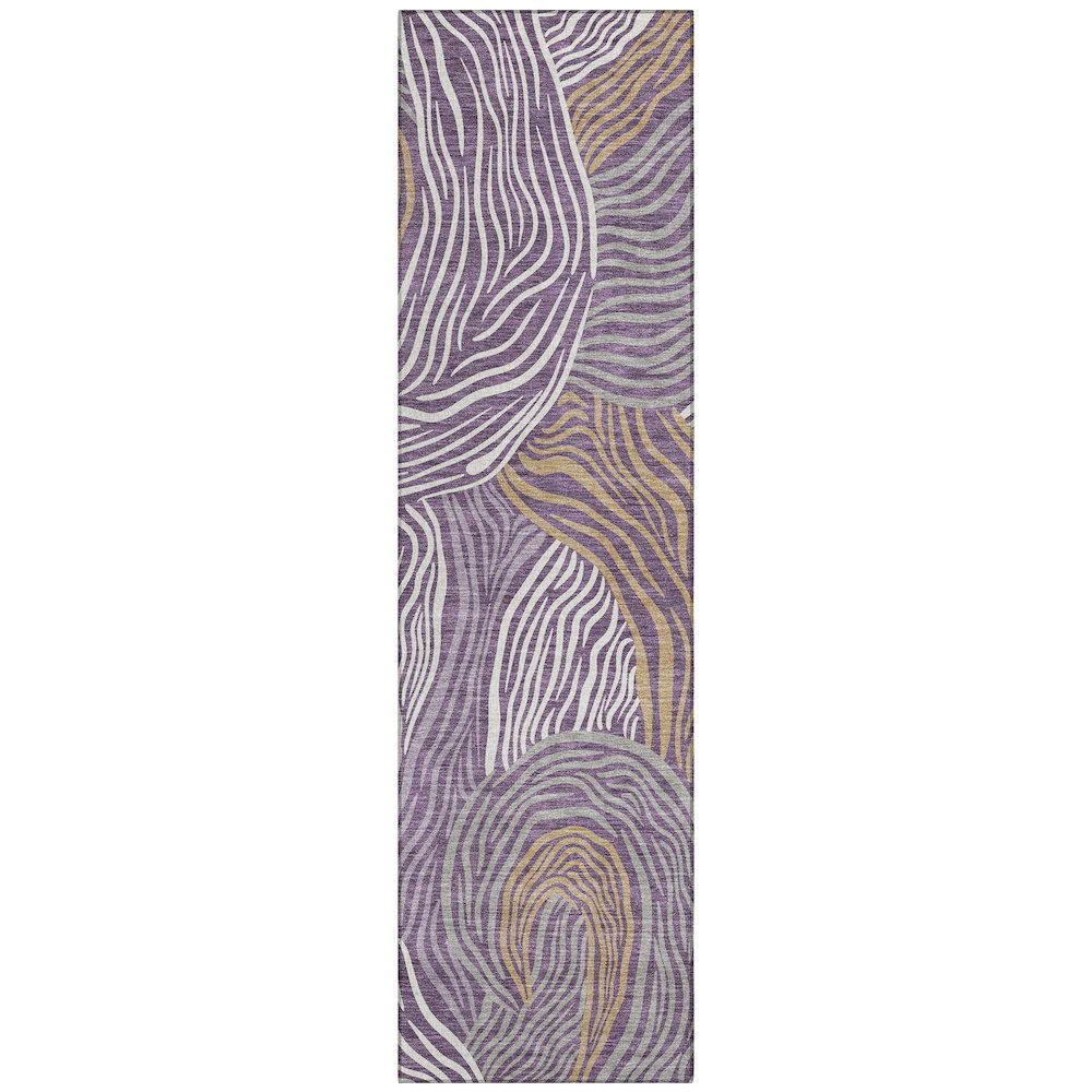 Machine Washable Indoor/Outdoor Chantille ACN2603 Purple 2'3" x 7'6" Runner Rug. Picture 1