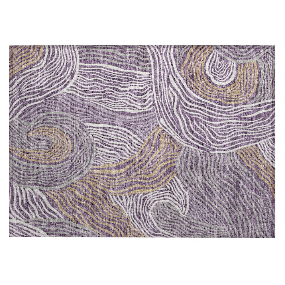 Machine Washable Indoor/Outdoor Chantille ACN2603 Purple 1'8" x 2'6" Rug. Picture 1