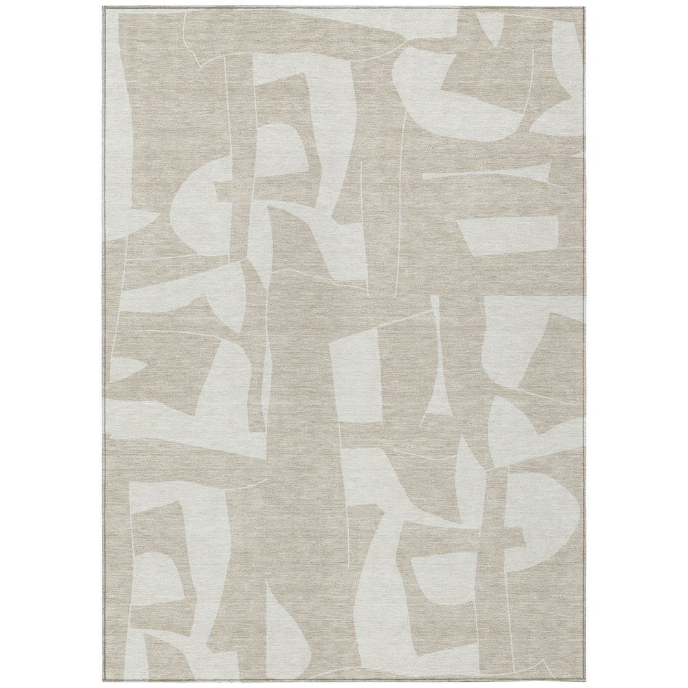 Machine Washable Indoor/Outdoor Chantille ACN2604 Brown 2'6" x 3'10" Rug. Picture 1