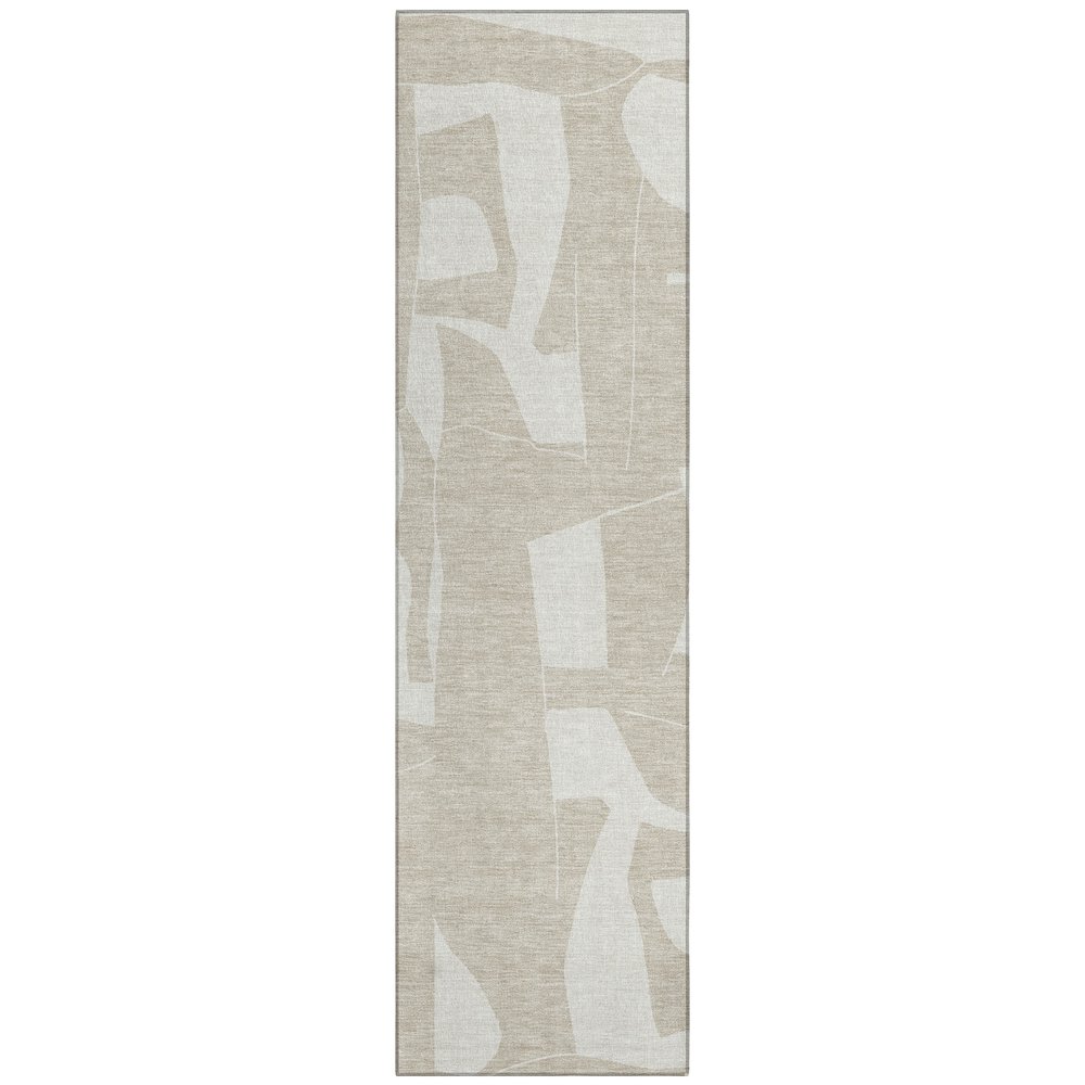 Machine Washable Indoor/Outdoor Chantille ACN2604 Brown 2'3" x 7'6" Runner Rug. Picture 1