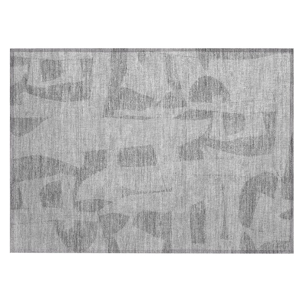 Machine Washable Indoor/Outdoor Chantille ACN2604 Gray 1'8" x 2'6" Rug. Picture 1