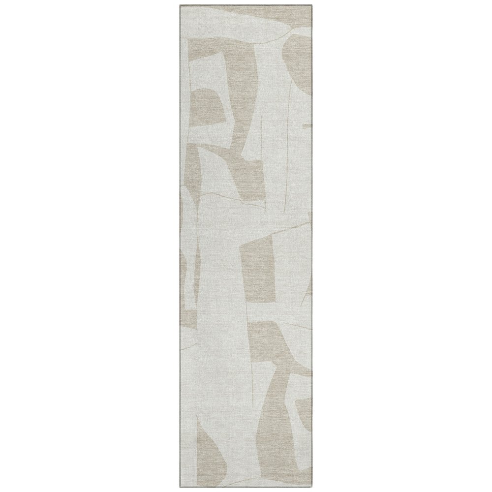 Machine Washable Indoor/Outdoor Chantille ACN2604 Ivory 2'3" x 7'6" Runner Rug. Picture 1