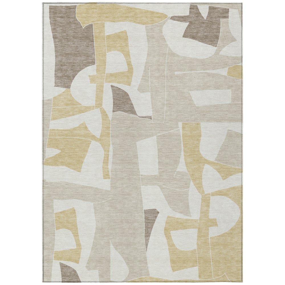 Machine Washable Indoor/Outdoor Chantille ACN2605 Ivory 2'6" x 3'10" Rug. Picture 1