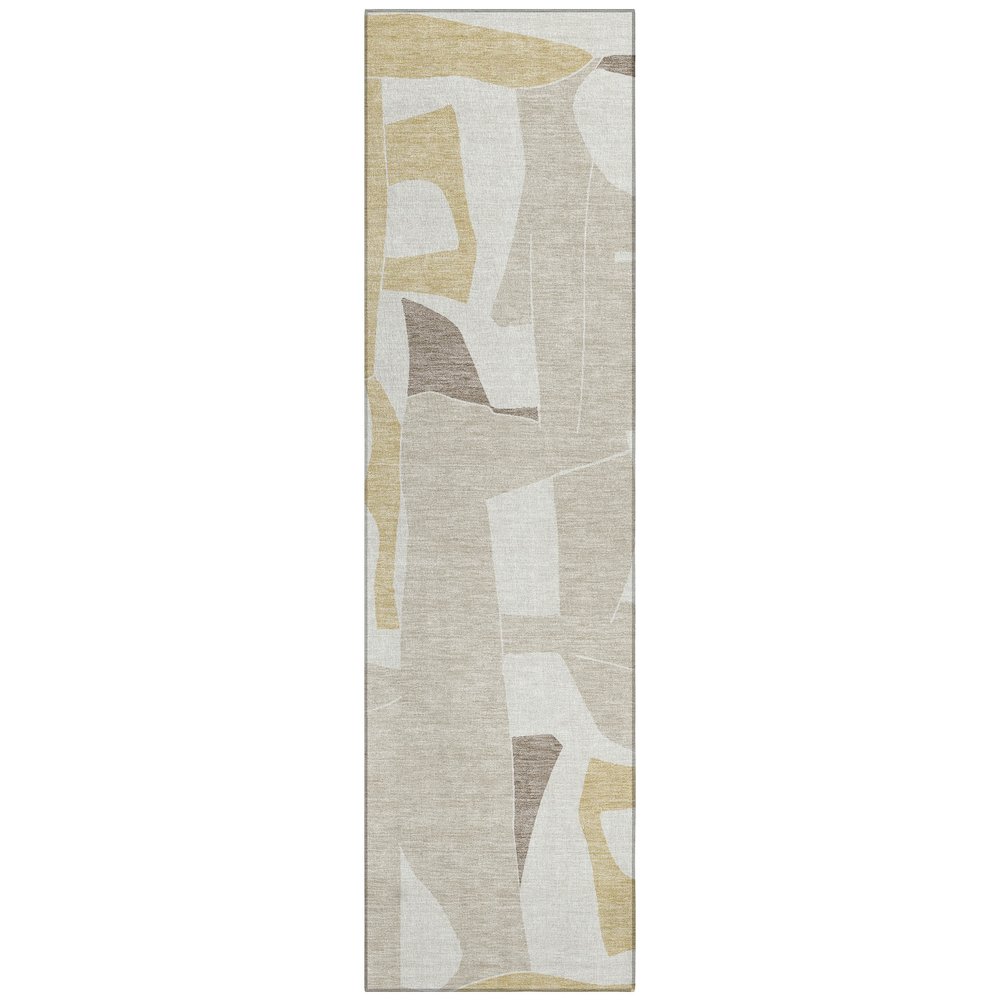Machine Washable Indoor/Outdoor Chantille ACN2605 Ivory 2'3" x 7'6" Runner Rug. Picture 1