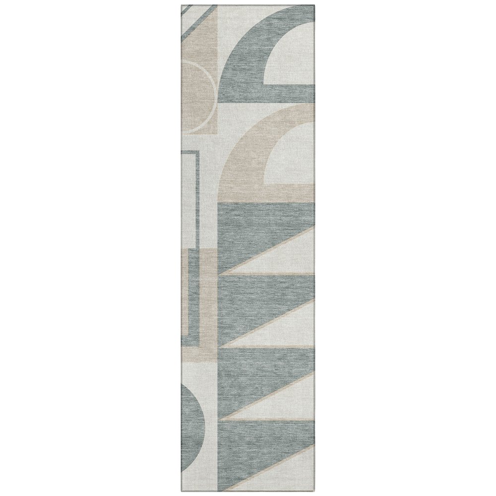 Machine Washable Indoor/Outdoor Chantille ACN2607 Ivory 2'3" x 7'6" Runner Rug. Picture 1