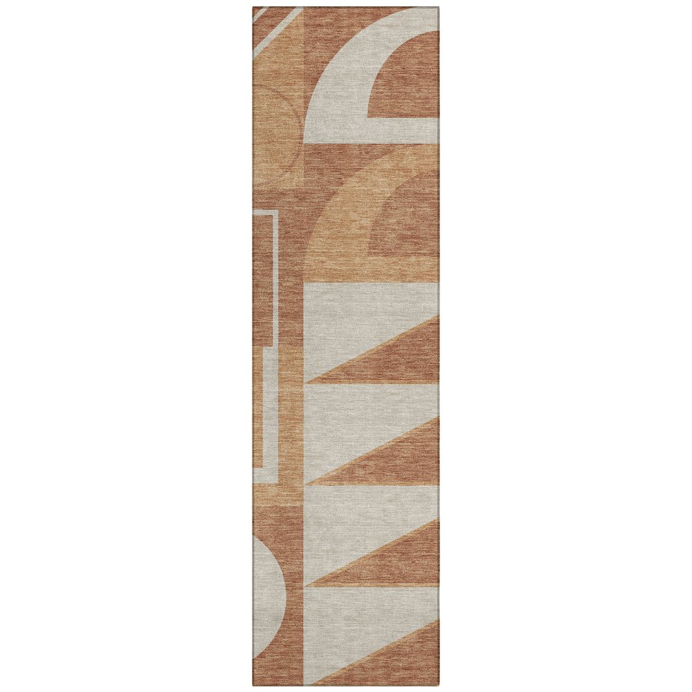Machine Washable Indoor/Outdoor Chantille ACN2607 Orange 2'3" x 7'6" Runner Rug. Picture 1