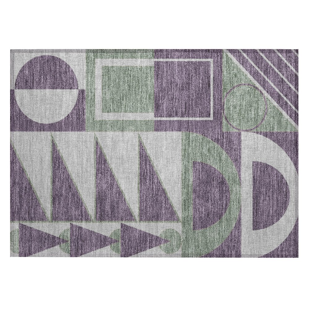 Machine Washable Indoor/Outdoor Chantille ACN2607 Purple 1'8" x 2'6" Rug. Picture 1
