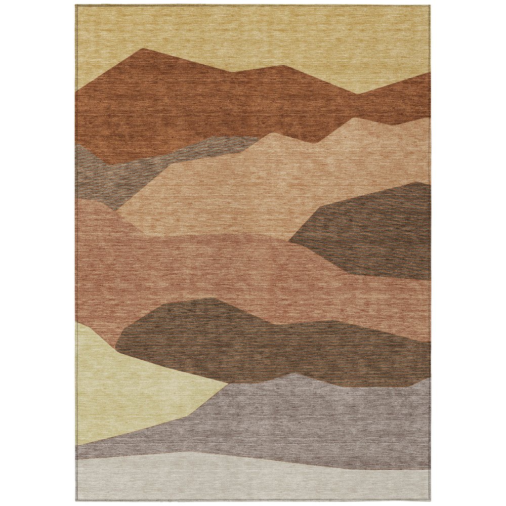 Machine Washable Indoor/Outdoor Chantille ACN2608 Orange 2'6" x 3'10" Rug. Picture 1
