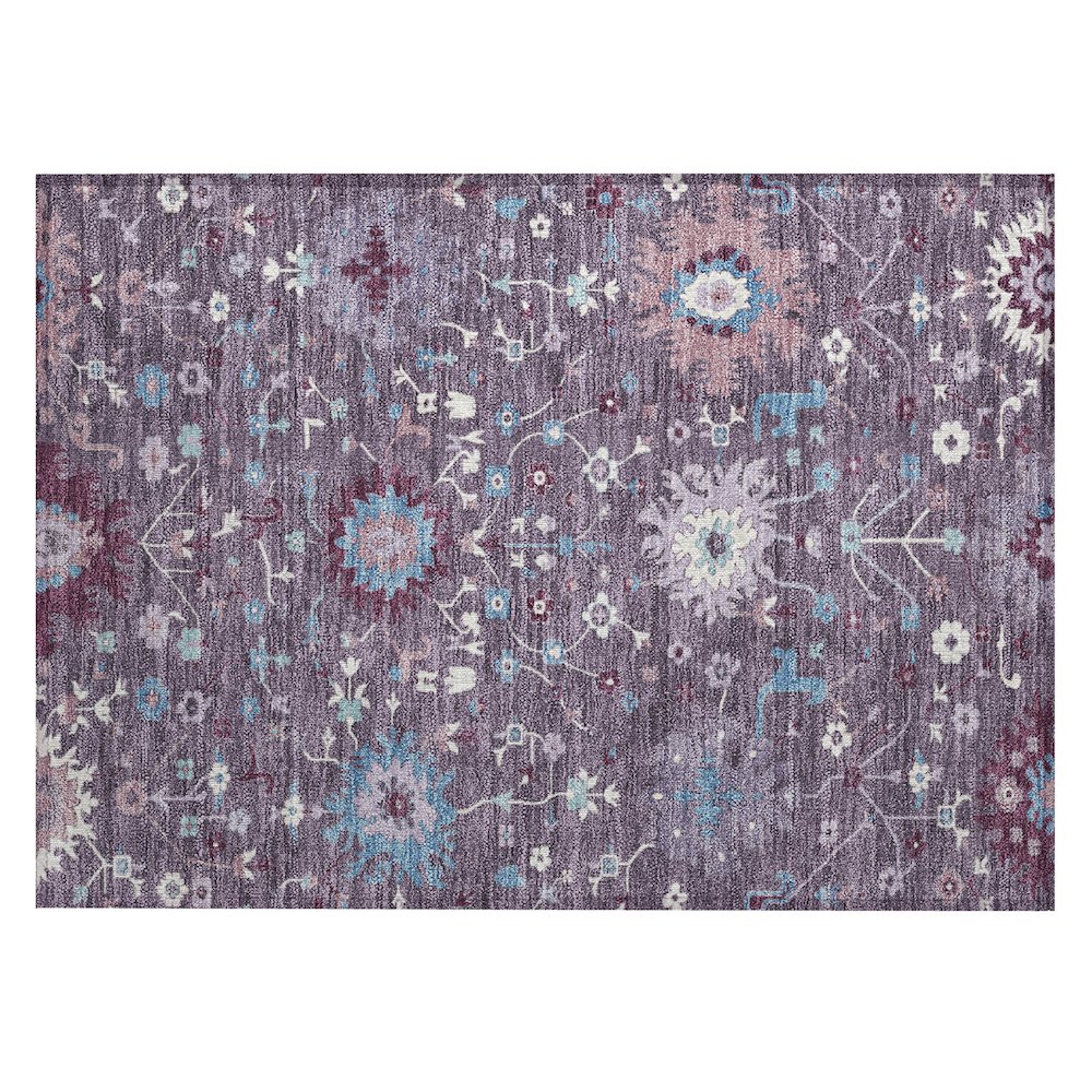 Machine Washable Indoor/Outdoor Chantille ACN2609 Purple 1'8" x 2'6" Rug. Picture 1