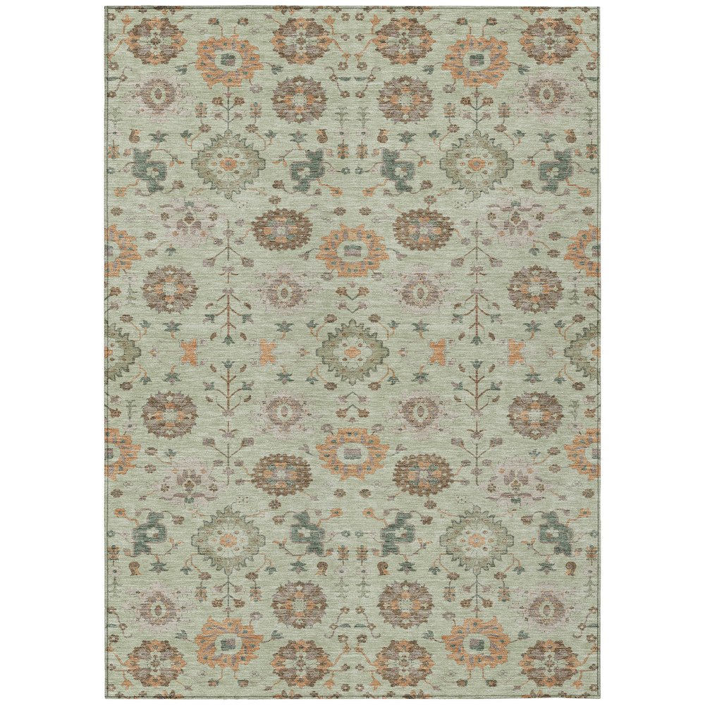 Machine Washable Indoor/Outdoor Chantille ACN2610 Green 2'6" x 3'10" Rug. Picture 1