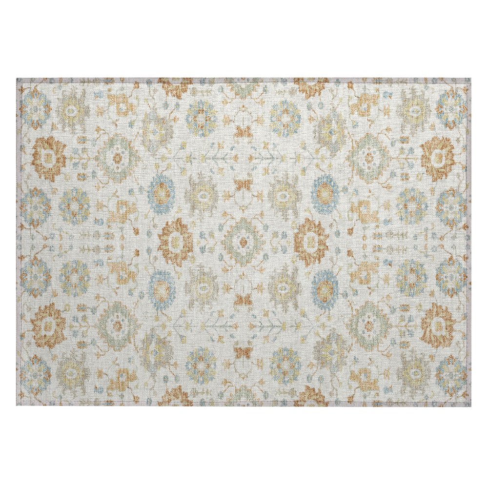 Machine Washable Indoor/Outdoor Chantille ACN2610 Ivory 1'8" x 2'6" Rug. Picture 1