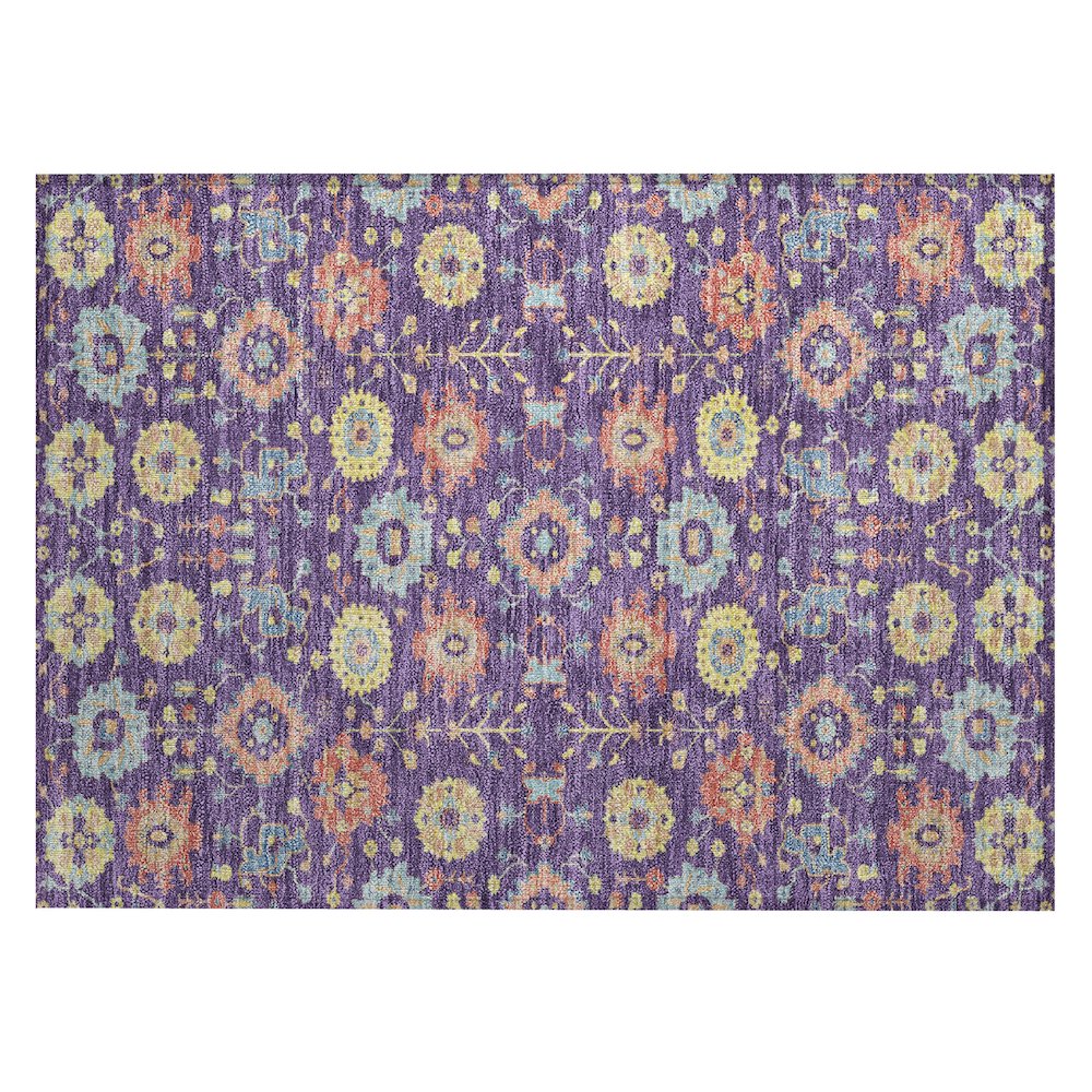 Machine Washable Indoor/Outdoor Chantille ACN2610 Purple 1'8" x 2'6" Rug. Picture 1