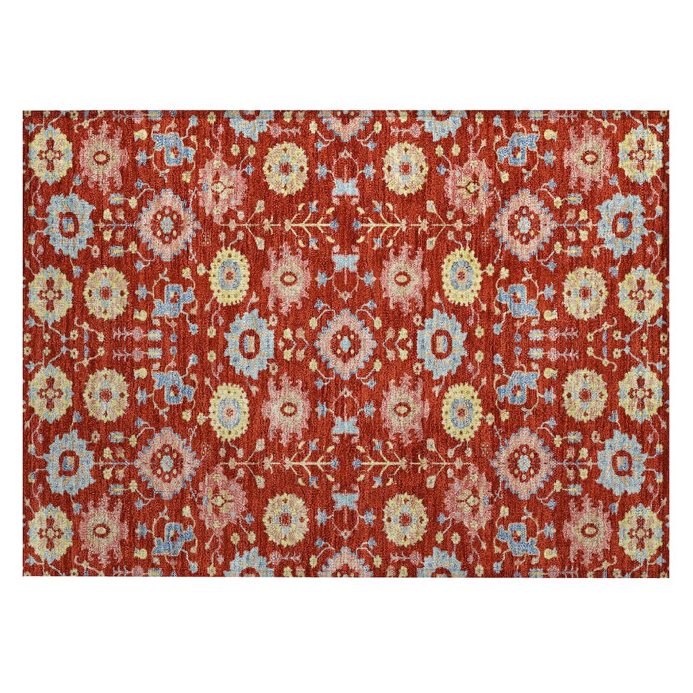 Machine Washable Indoor/Outdoor Chantille ACN2610 Red 1'8" x 2'6" Rug. Picture 1