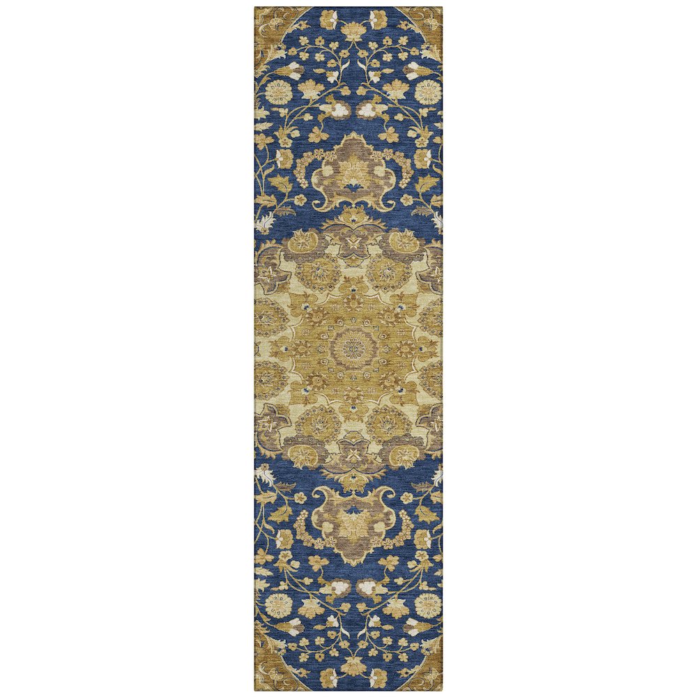 Machine Washable Indoor/Outdoor Chantille ACN2611 Blue 2'3" x 7'6" Runner Rug. Picture 1