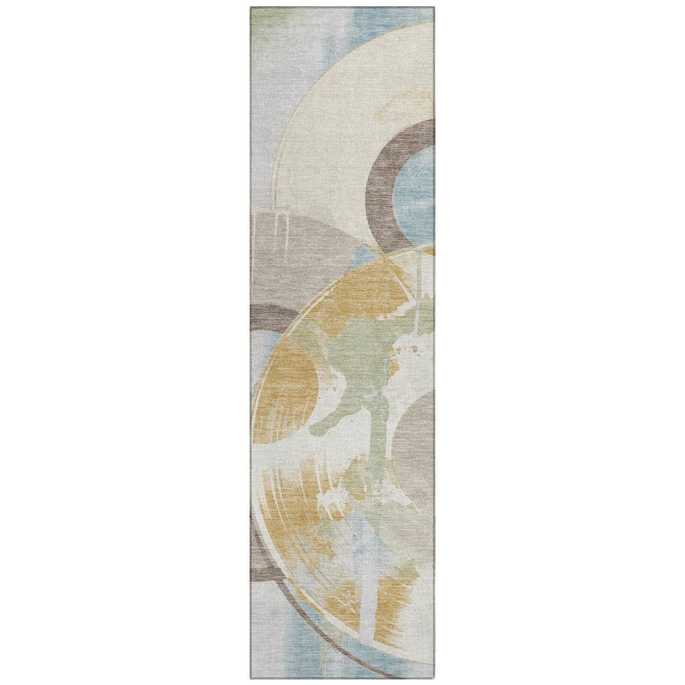 Machine Washable Indoor/Outdoor Chantille ACN2612 Ivory 2'3" x 7'6" Runner Rug. Picture 1