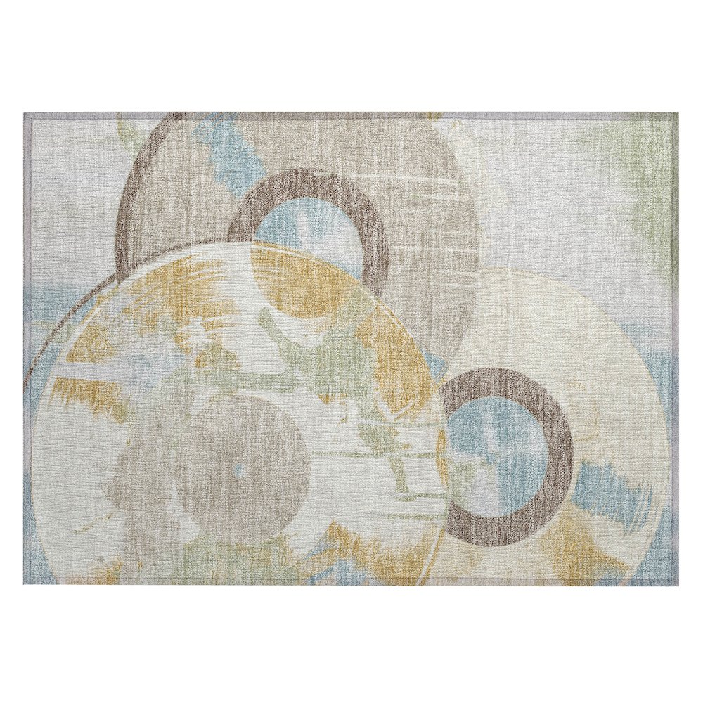 Machine Washable Indoor/Outdoor Chantille ACN2612 Ivory 1'8" x 2'6" Rug. Picture 1