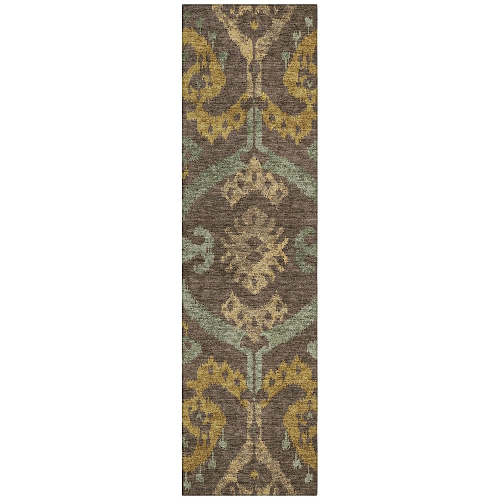 Machine Washable Indoor/Outdoor Chantille ACN2614 Brown 2'3" x 7'6" Runner Rug. Picture 1
