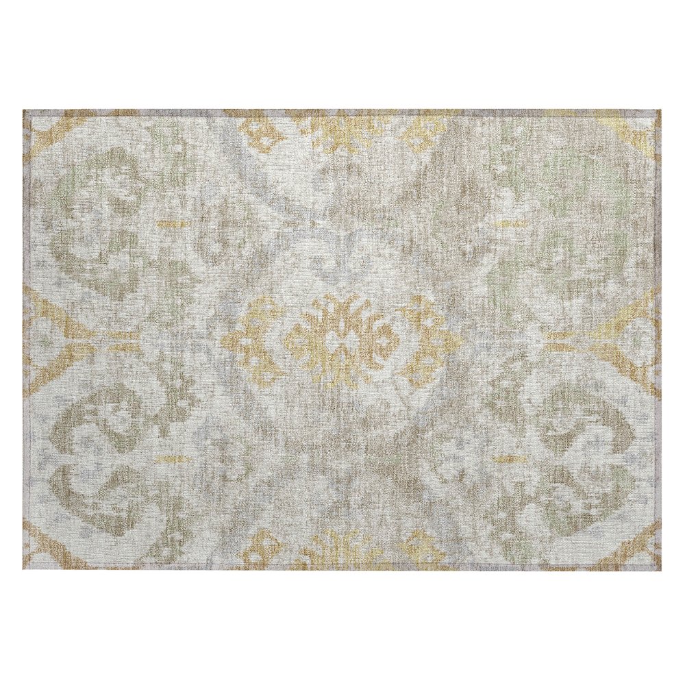 Machine Washable Indoor/Outdoor Chantille ACN2614 Ivory 1'8" x 2'6" Rug. Picture 1