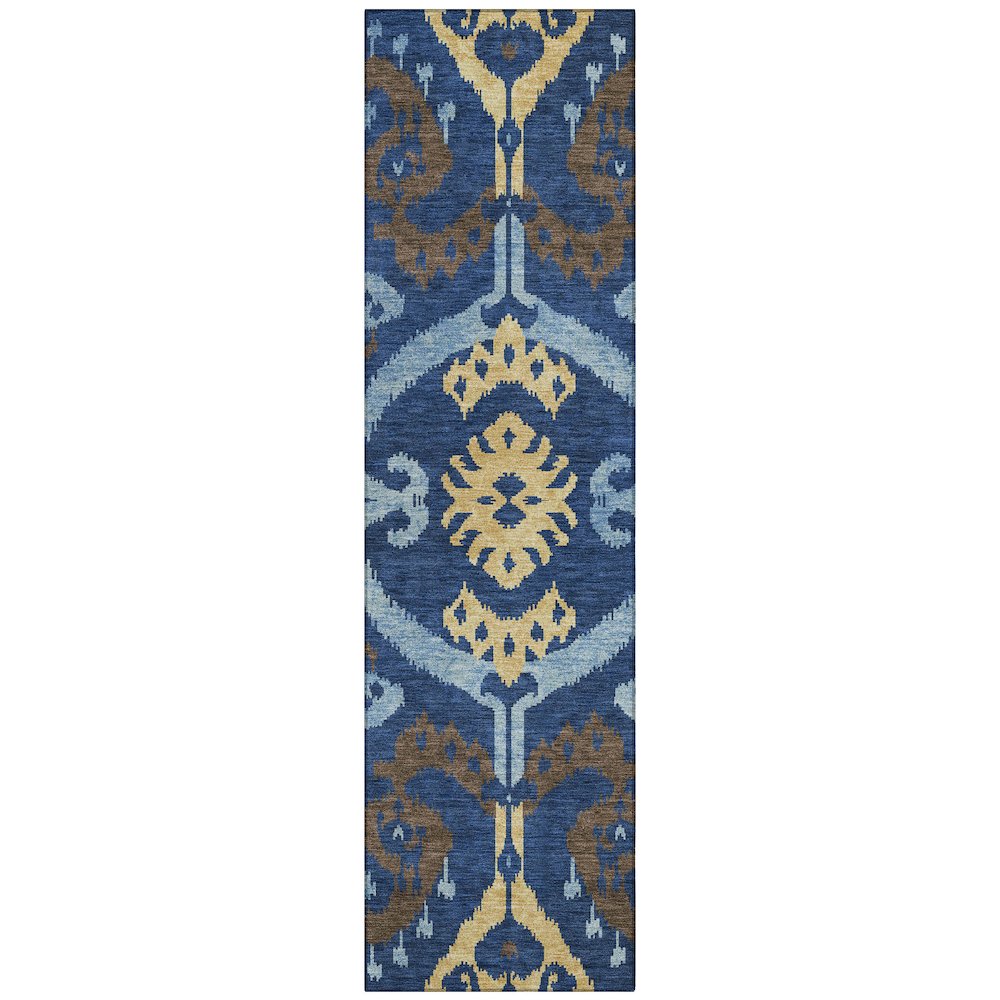 Machine Washable Indoor/Outdoor Chantille ACN2614 Blue 2'3" x 7'6" Runner Rug. Picture 1