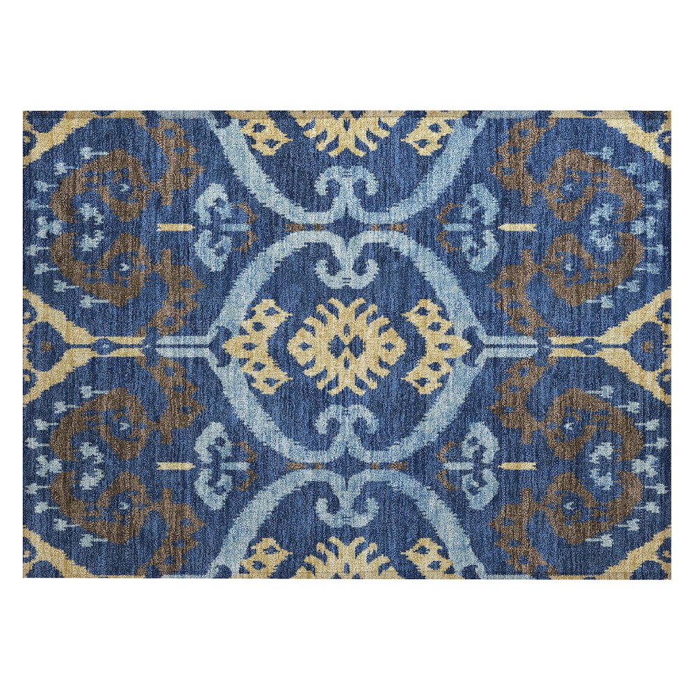 Machine Washable Indoor/Outdoor Chantille ACN2614 Blue 1'8" x 2'6" Rug. Picture 1