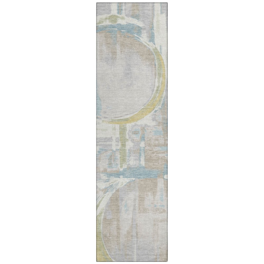 Machine Washable Indoor/Outdoor Chantille ACN2615 Ivory 2'3" x 7'6" Runner Rug. Picture 1