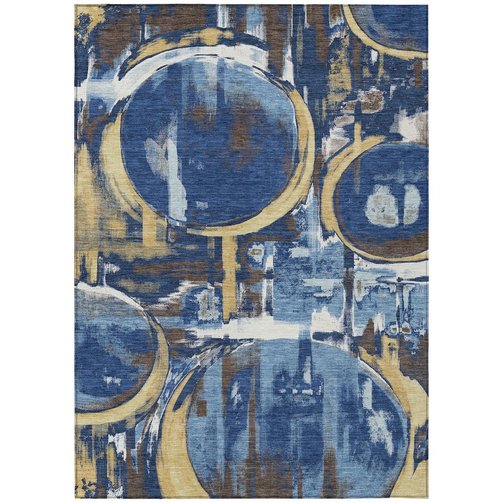 Machine Washable Indoor/Outdoor Chantille ACN2615 Blue 2'6" x 3'10" Rug. Picture 1
