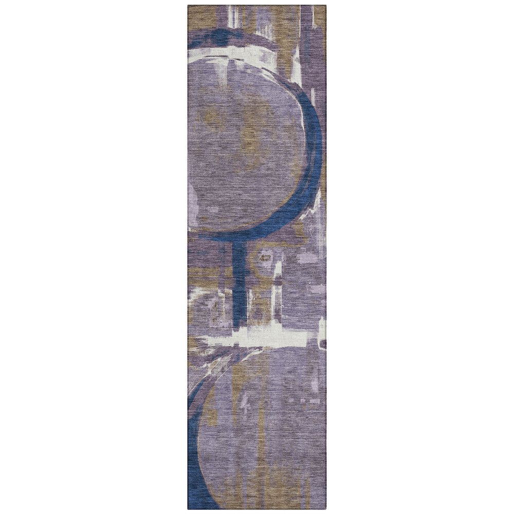 Machine Washable Indoor/Outdoor Chantille ACN2615 Purple 2'3" x 7'6" Runner Rug. Picture 1