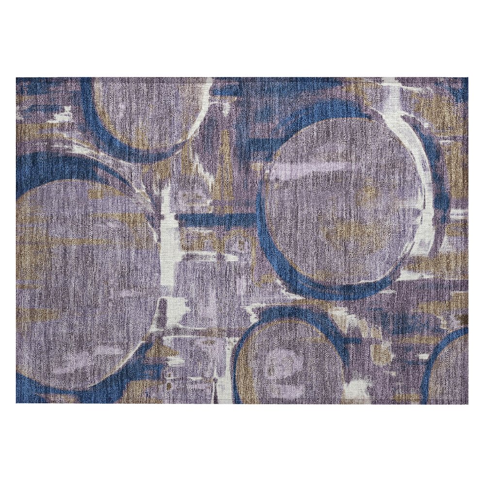 Machine Washable Indoor/Outdoor Chantille ACN2615 Purple 1'8" x 2'6" Rug. Picture 1