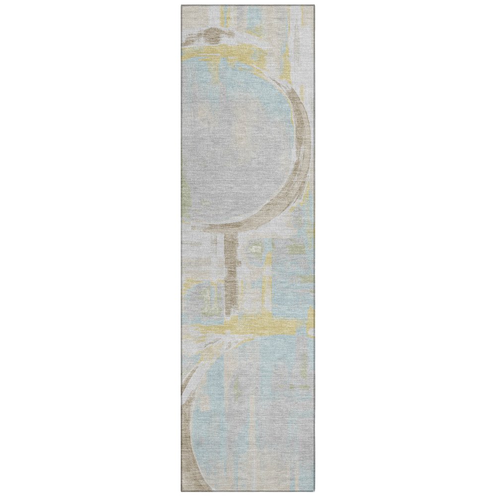 Machine Washable Indoor/Outdoor Chantille ACN2615 Gray 2'3" x 7'6" Runner Rug. Picture 1