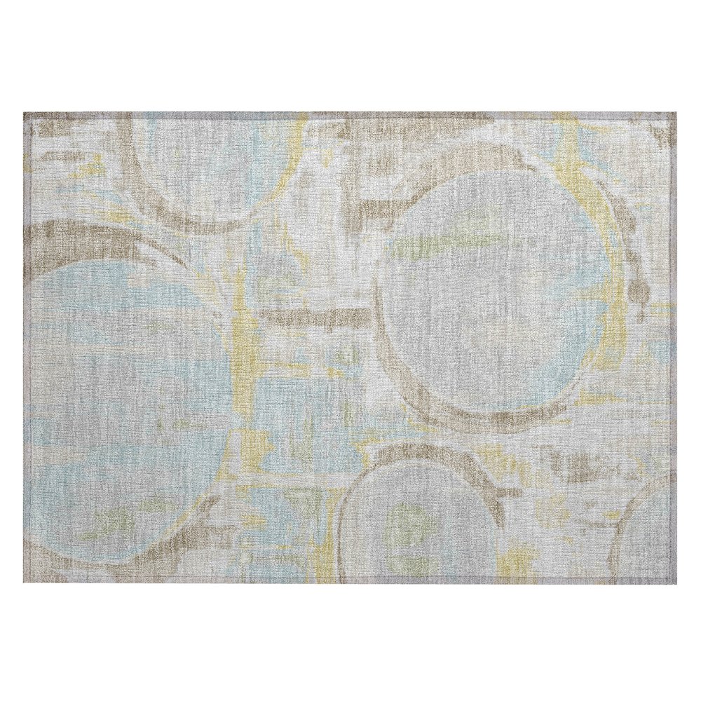 Machine Washable Indoor/Outdoor Chantille ACN2615 Gray 1'8" x 2'6" Rug. Picture 1