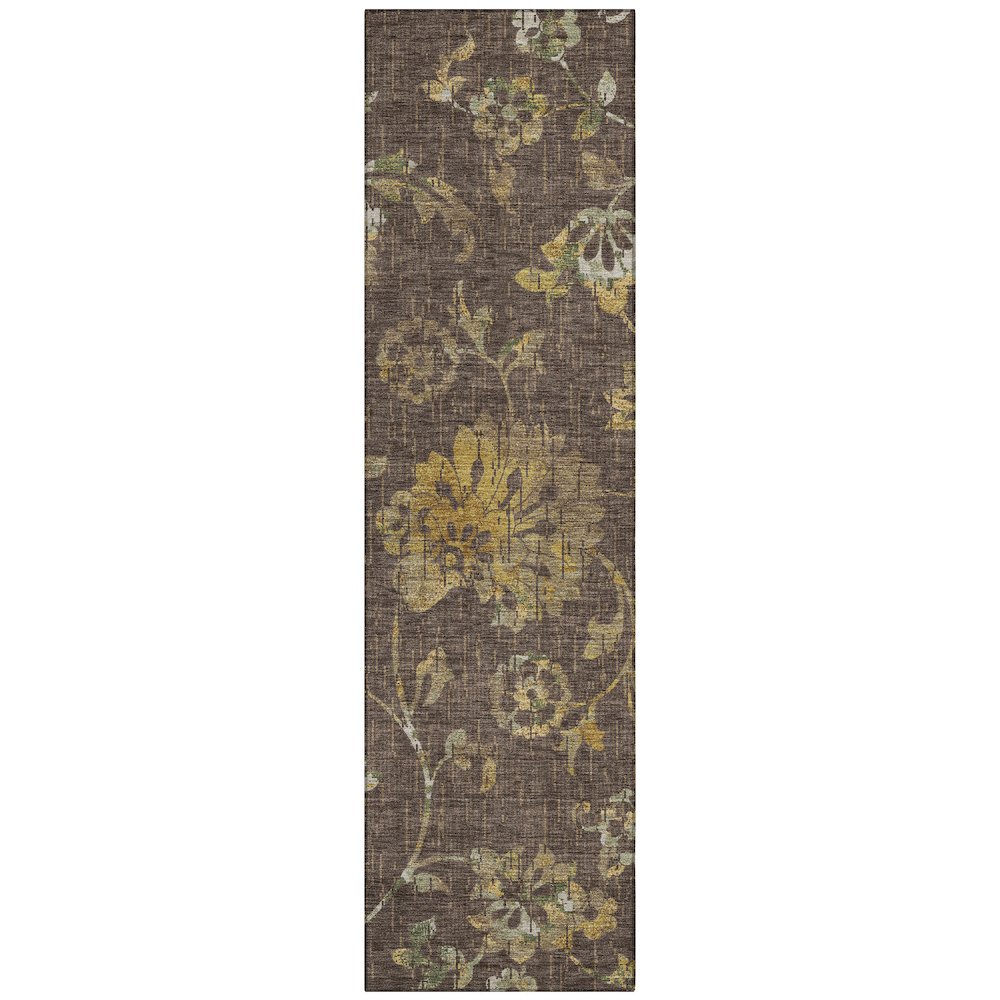 Machine Washable Indoor/Outdoor Chantille ACN2616 Brown 2'3" x 7'6" Runner Rug. Picture 1