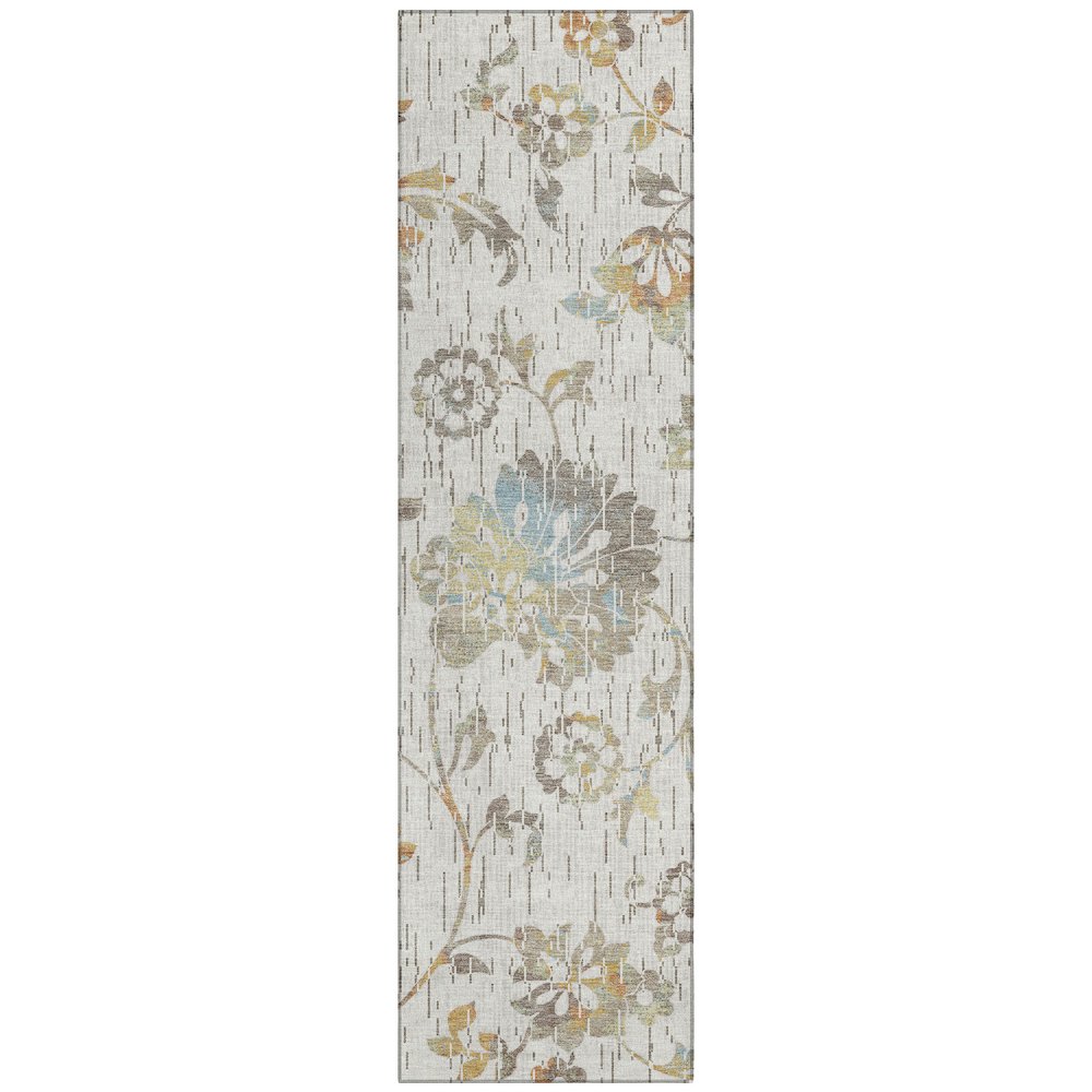 Machine Washable Indoor/Outdoor Chantille ACN2616 Ivory 2'3" x 7'6" Runner Rug. Picture 1