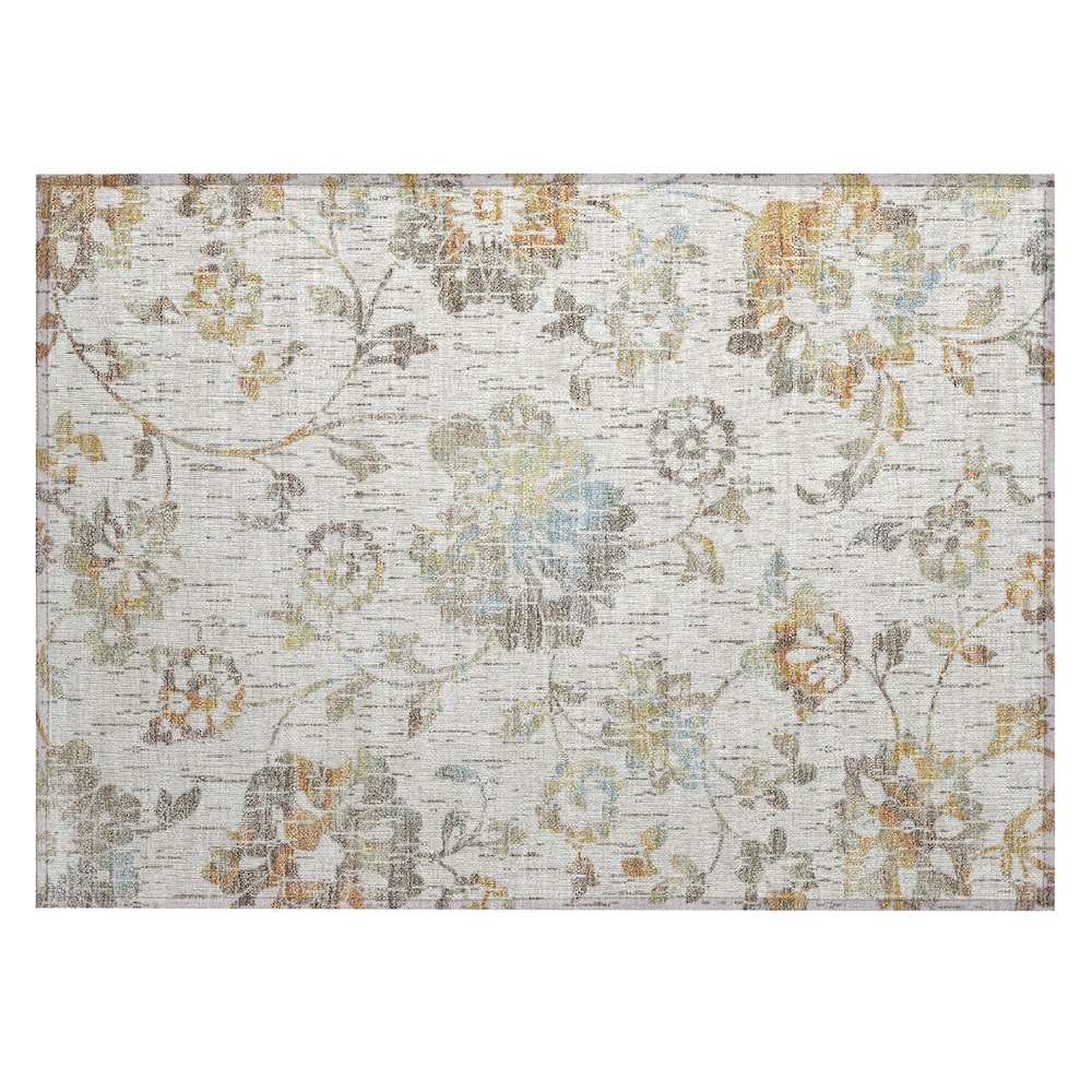 Machine Washable Indoor/Outdoor Chantille ACN2616 Ivory 1'8" x 2'6" Rug. Picture 1