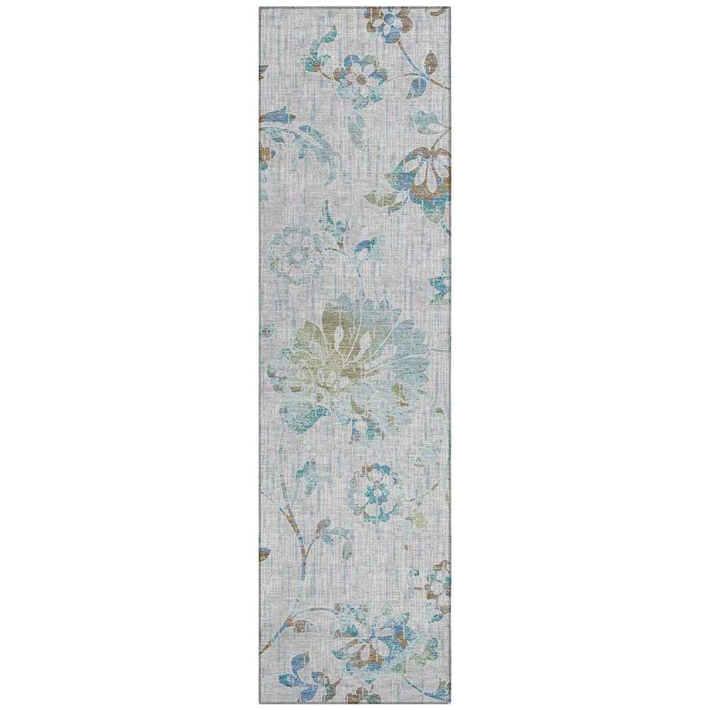 Machine Washable Indoor/Outdoor Chantille ACN2616 Gray 2'3" x 7'6" Runner Rug. Picture 1
