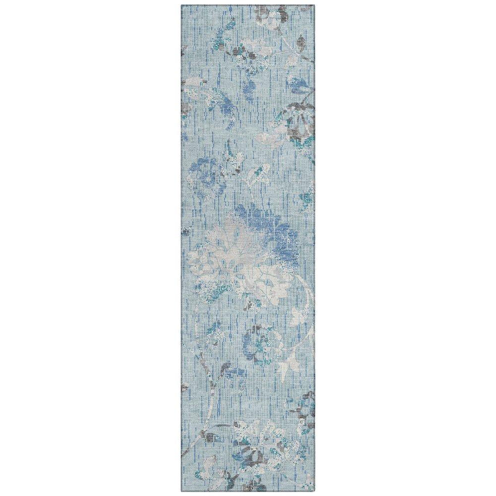 Machine Washable Indoor/Outdoor Chantille ACN2616 Blue 2'3" x 7'6" Runner Rug. Picture 1