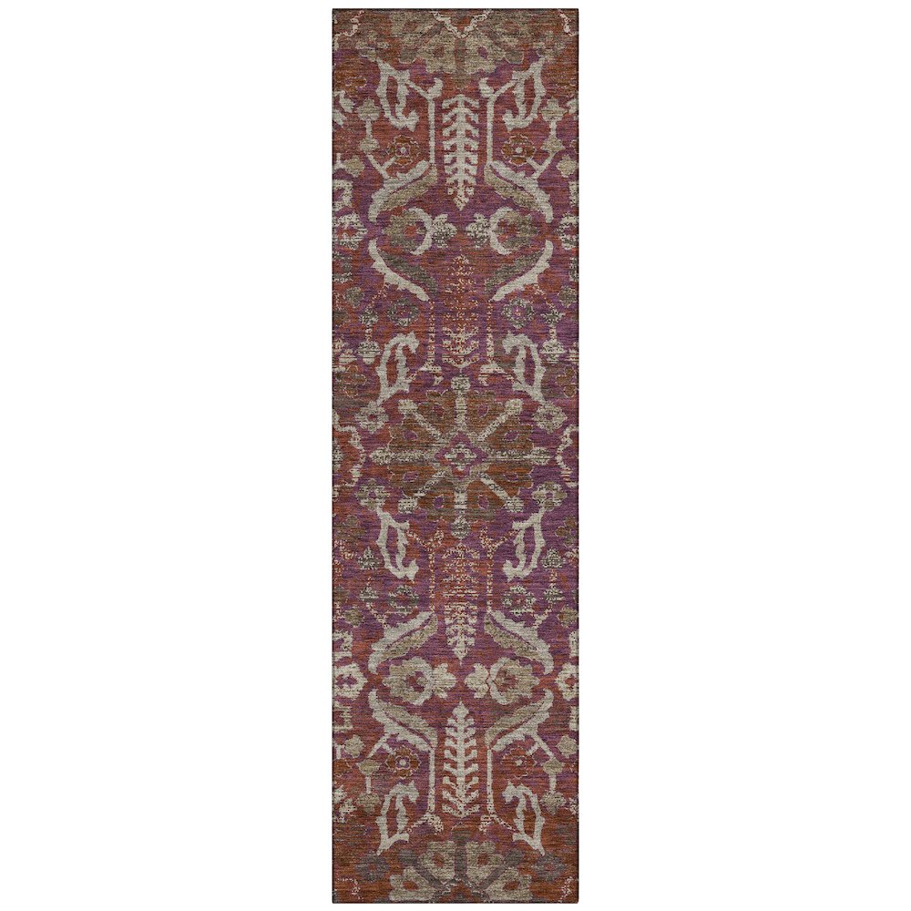 Machine Washable Indoor/Outdoor Chantille ACN2617 Purple 2'3" x 7'6" Runner Rug. Picture 1