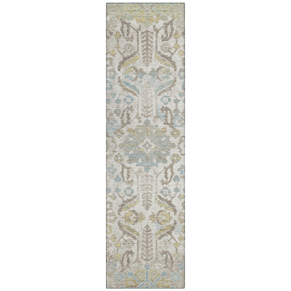 Machine Washable Indoor/Outdoor Chantille ACN2617 Ivory 2'3" x 7'6" Runner Rug. Picture 1