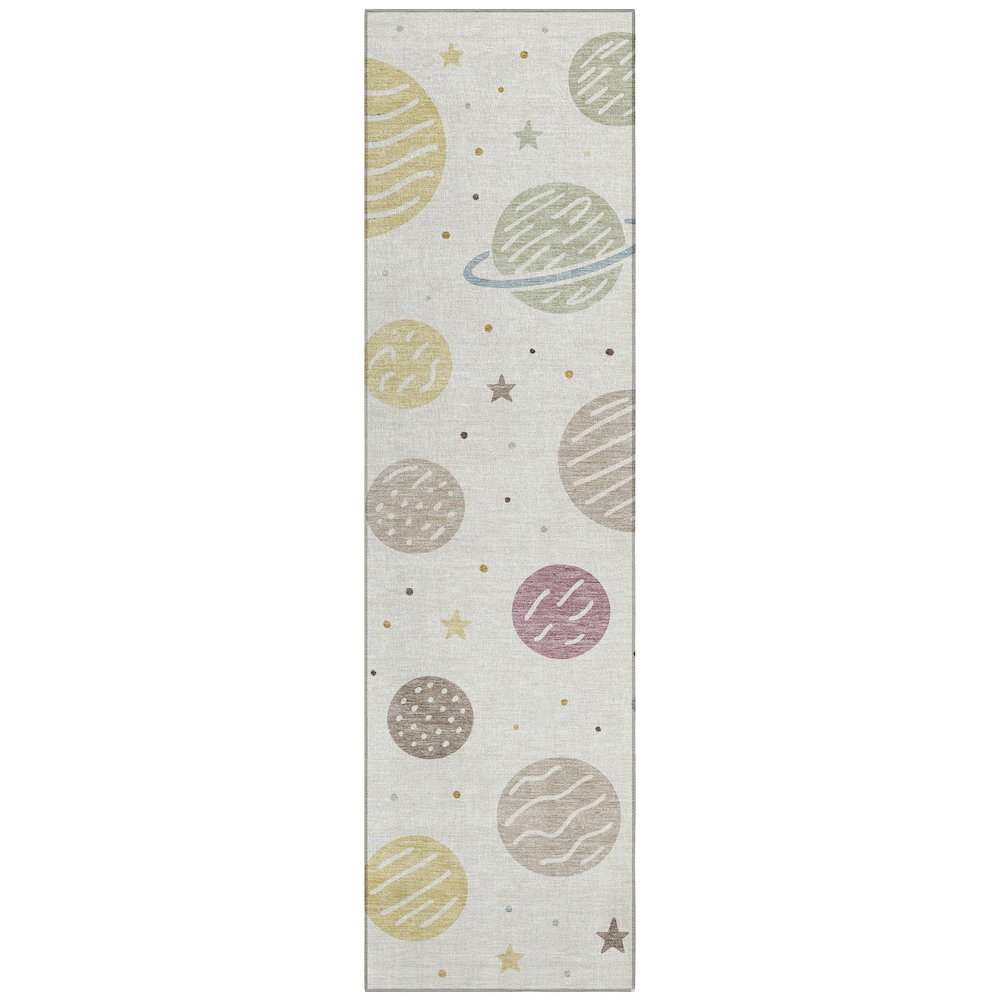 Machine Washable Indoor/Outdoor Chantille ACN2619 Ivory 2'3" x 7'6" Runner Rug. Picture 1