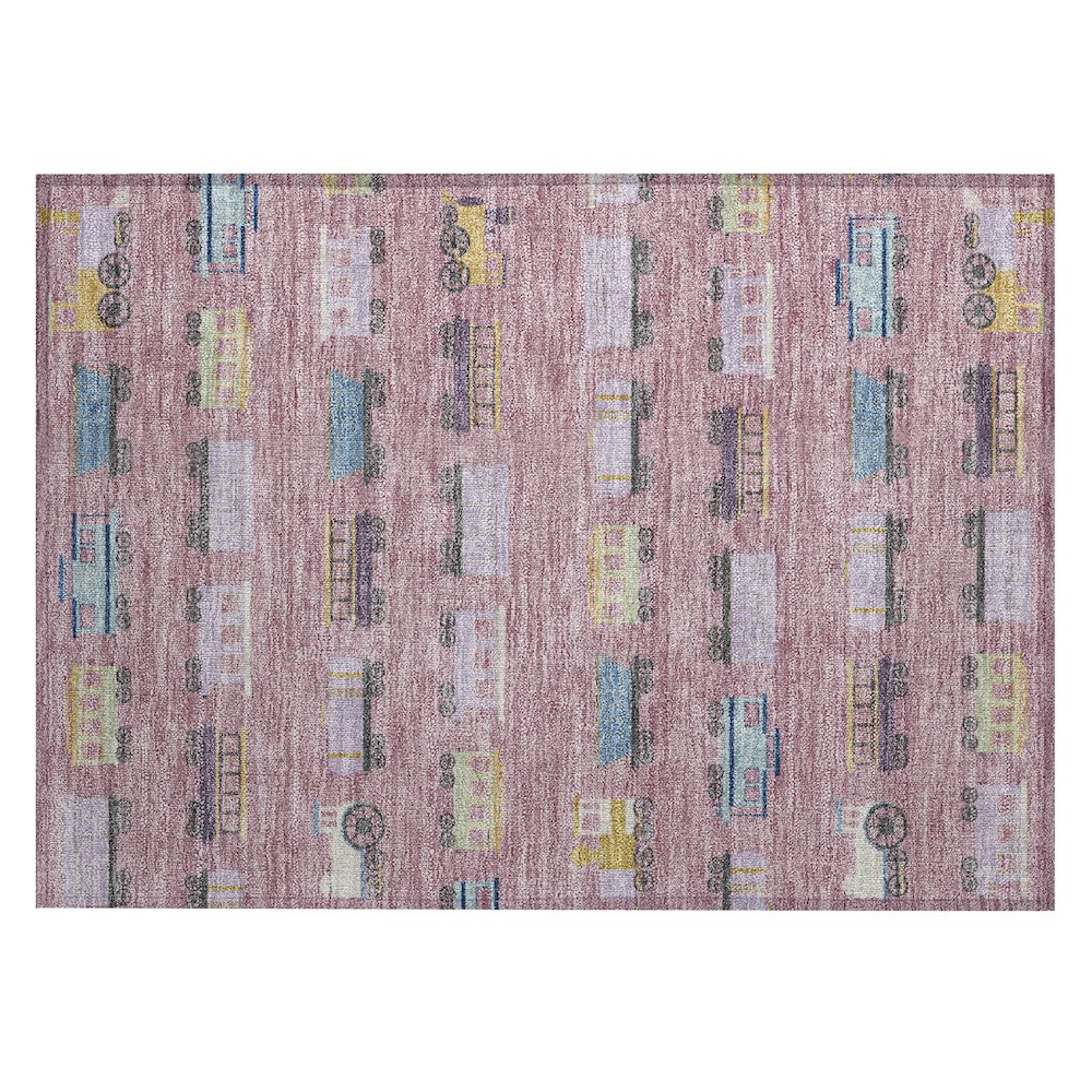 Machine Washable Indoor/Outdoor Chantille ACN2621 Pink 1'8" x 2'6" Rug. Picture 1