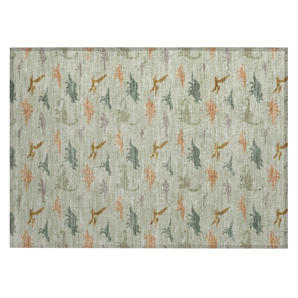 Machine Washable Indoor/Outdoor Chantille ACN2622 Green 1'8" x 2'6" Rug. Picture 1