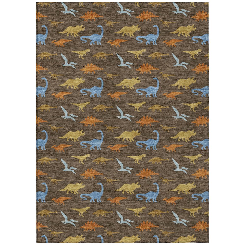Machine Washable Indoor/Outdoor Chantille ACN2622 Brown 2'6" x 3'10" Rug. Picture 1